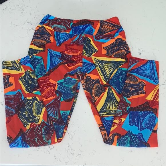 Lularoe Gramophone Leggings OS - Picture 1 of 6